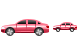 Pink car icons