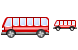 Red bus icons