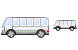 Silver bus icons
