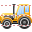Wheeled tractor icon