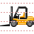 Forklift truck icon