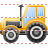 Wheeled tractor icon