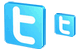 Blue twitter icons