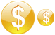 Dollar coin icons