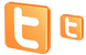 Orange twitter icons