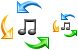 Music conversion icons