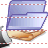 Blue folder sharing icon