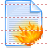 Burn Text icon